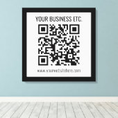 Toile Votre nom d'entreprise et code QR modifiable (Insitu (Plancher de Bois))