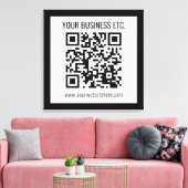 Toile Votre nom d'entreprise et code QR modifiable (Insitu(Salon))