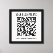 Toile Votre nom d'entreprise et votre code QR modifié (Recto)