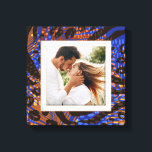 Toile Votre photo Animal Motif Leopard Bleu Brown Tan<br><div class="desc">Fabriqué pour paraître dimensionnel,  un motif poster de animal sauvage crée un cadre magnifique pour votre photo préférée sur cette toile enveloppée. **CONSEIL : Si vous utilisez une plaque carré,  vous devrez peut-être rogner votre photo à un carré AVANT de la télécharger pour obtenir de meilleurs résultats.</div>