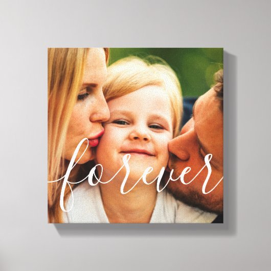 Toile Votre Photo Script Pour Toujours (Recto)