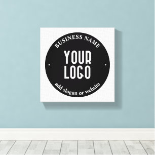Toile Votre texte & logo téléchargé Noir & Blanc modif