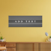 Toile Votre texte personnalisé et vos bandes modernes | (Insitu(Salon))