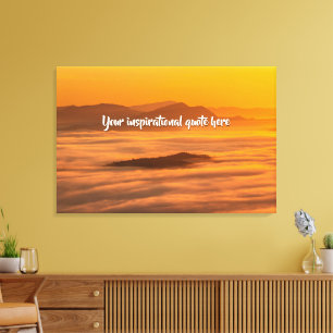 Toile Votre texte personnalisé lever de soleil au-dessus