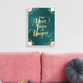 Toile Votre voix est unique (Insitu(Salon))