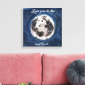 Toile Vous Aimez À La Lune Et À L'Arrière (Insitu(Salon))