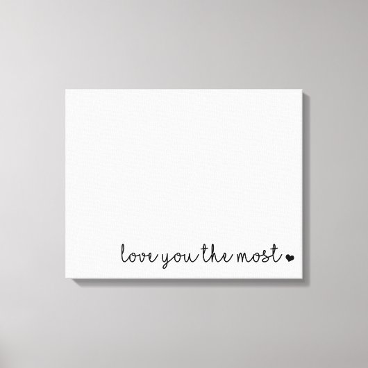 Toile vous aimez le plus avec coeur simple moderne (Recto)