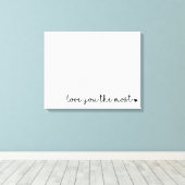 Toile vous aimez le plus avec coeur simple moderne (Insitu (Plancher de Bois))