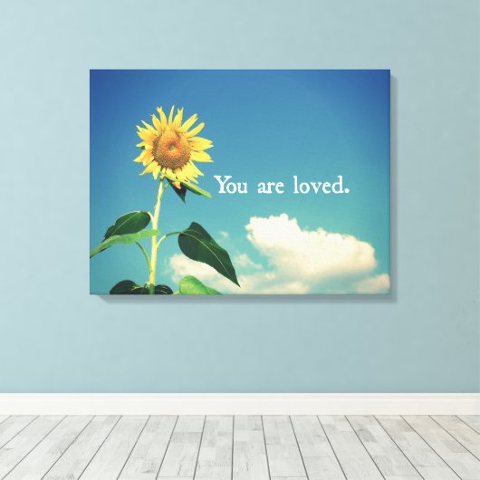 Toile Vous êtes aimés (Insitu (Plancher de Bois))