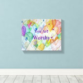 Toile Vous Êtes Des Coeurs Dignes Enveloppé Canvas Wall  (Insitu (Plancher de Bois))