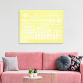 Toile Vous Êtes Mon Sunshine Canvas Wall Art (Insitu(Salon))