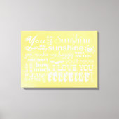 Toile Vous Êtes Mon Sunshine Canvas Wall Art (Recto)