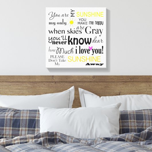 Toile Vous êtes mon Sunshine Canvas Word Art (Insitu(Chambre))
