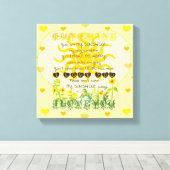 Toile Vous êtes My Sunshine with Hearts (Insitu (Plancher de Bois))