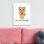 Toile Vous êtes Purrrfect - Fond Bleu (Insitu(Salon))