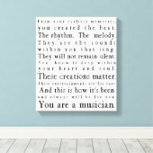 Toile Vous Êtes Un Musicien (Insitu (Plancher de Bois))