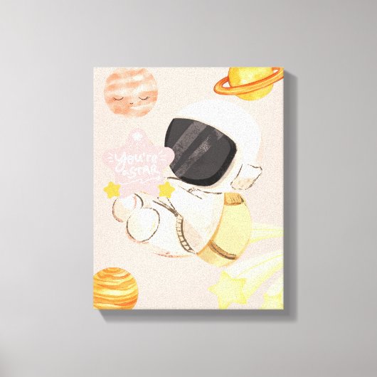 Toile Vous êtes une star - Décoration murale de nursery (Recto)