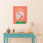 Toile Vous faites partie de l'Art Floral Fleur sauvage<br><div class="desc">Une belle peinture murale en toile d'art aussi unique que vous êtes ! Éclairez votre espace grâce à notre imprimé en toile d'art fleur sauvage en fleurs. Peint à la main et oh-so-charmant, cet art présente une femme étonnante avec une coiffure fleur sauvage fantaisiste. OEuvre originale imprimée à la main...</div>