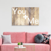 Toile Vous + Moi Moderne Plaques & Flèches En Bois Clair (Insitu(Salon))