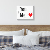 Toile Vous + Moi = T-shirt d'amour (Insitu(Chambre))