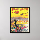 Toile Voyage Ancien, Avions d'Aviation, Lyon, France (Recto)