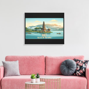 Toile Voyage au temple du lac Bali Ulun Danu Beratan de