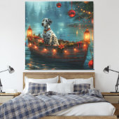 Toile Voyage de fête de Noël dalmate (Insitu(Chambre))
