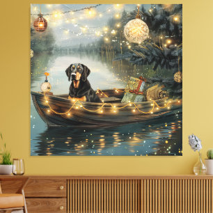 Toile Voyage de fête de Noël de Bluetick Coonhound