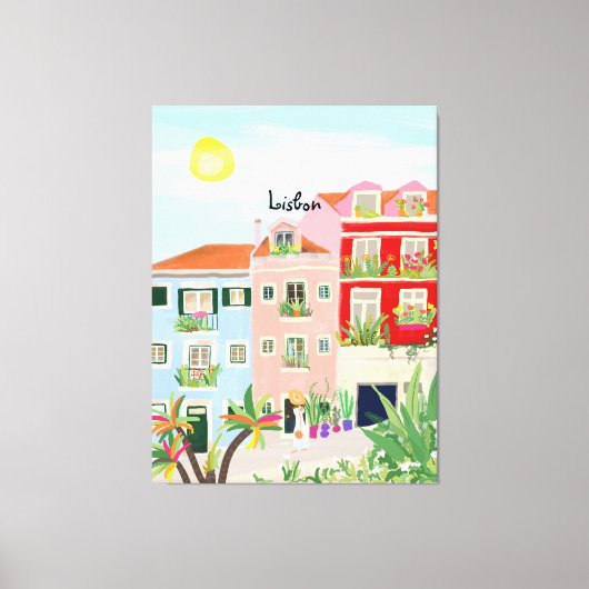 Toile Voyage de Lisbonne coloré (Recto)