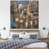 Toile Voyage de Noël festif Keeshond (Insitu(Chambre))