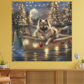 Toile Voyage de Noël festif Keeshond (Insitu(Salon))