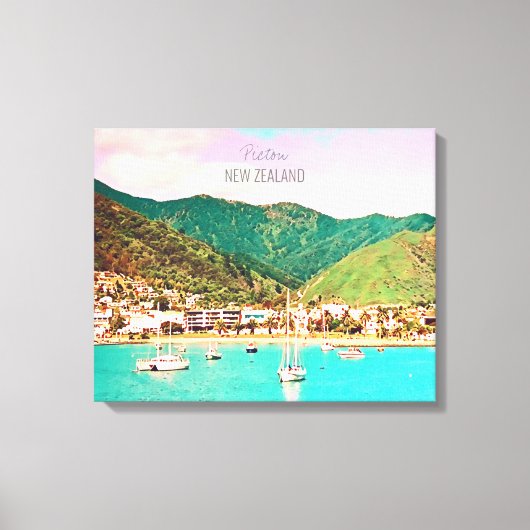 Toile Voyage de Picton Harbour Nouvelle-Zélande (Recto)