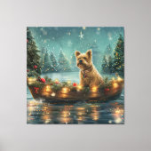 Toile Voyage festif de Noël de Cairn Terrier (Recto)