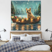 Toile Voyage festif de Noël de Cairn Terrier (Insitu(Chambre))
