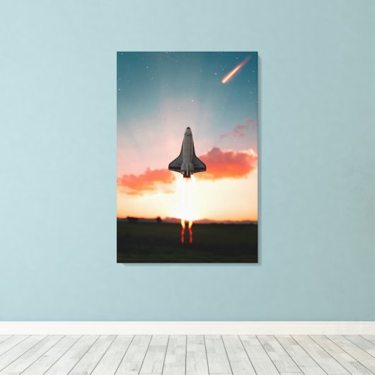 Toile Voyage spatial (Insitu (Plancher de Bois))