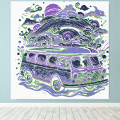 Toile Voyage sur route avec Van coloré (Insitu (Plancher de Bois))