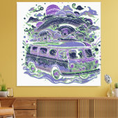 Toile Voyage sur route avec Van coloré (Insitu(Salon))