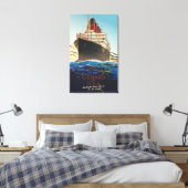 Toile VOYAGE vintage CUNARD AQUITANIA (Insitu(Chambre))