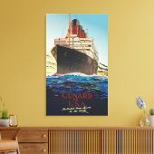 Toile VOYAGE vintage CUNARD AQUITANIA (Insitu(Salon))