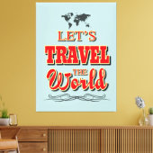 Toile Voyageons dans le monde (Insitu(Salon))