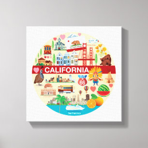 Toile Voyages de la Californie