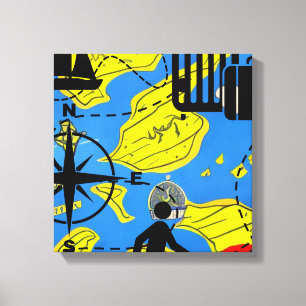 Toile Voyageur mondial