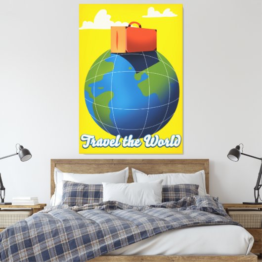 Toile Voyagez dans le monde (Insitu(Chambre))