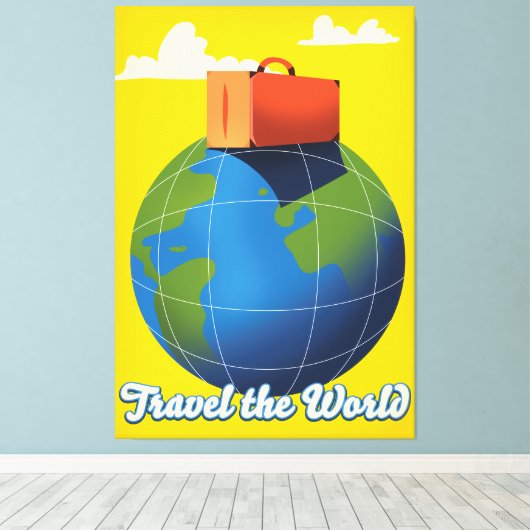 Toile Voyagez dans le monde (Insitu (Plancher de Bois))