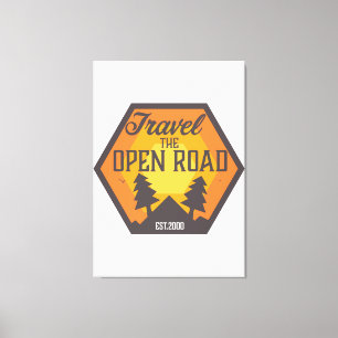 Toile Voyagez sur la route Ouverte