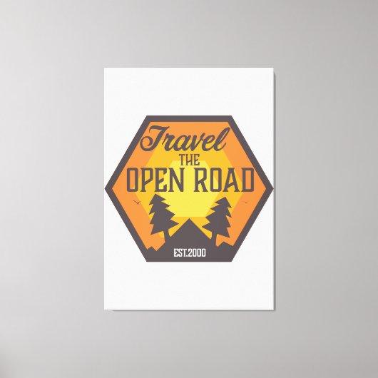 Toile Voyagez sur la route Ouverte (Recto)