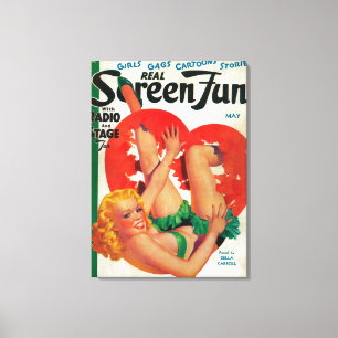Toile Vraie couverture de magazine d'amusement d'écran