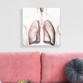 Toile Vue 3D Du Système Respiratoire Féminin 1 (Insitu(Salon))
