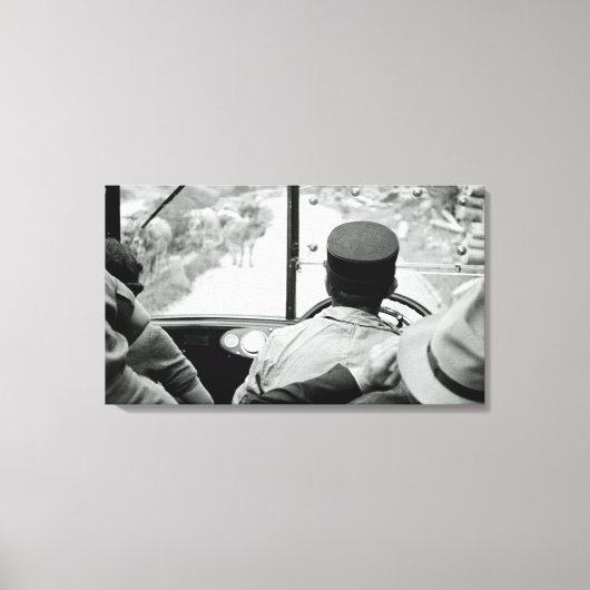 Toile Vue à travers la fenêtre des bus français 1939 Fra (Recto)