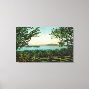 Toile Vue à travers le lac Rangeley